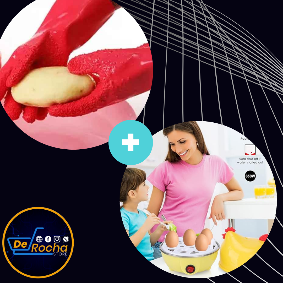 Combo Hervidor huevos+ guante protector